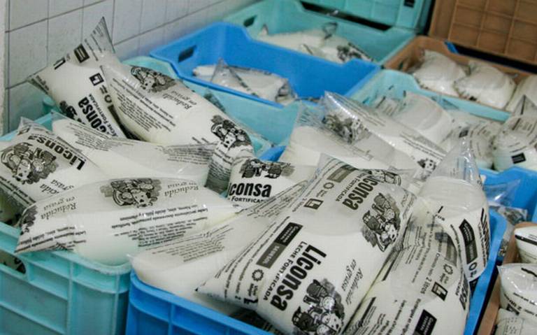 Leche Liconsa sube de 26 a los 30 pesos en bolsa de 2 litros