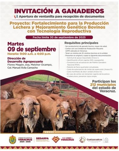 Ganaderos de Coatzacoalcos, a Fortalecer el Sector