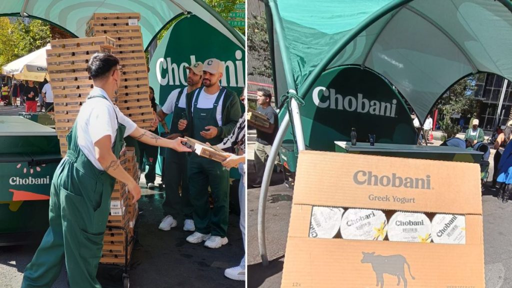 Chobani sorprende con activación de yogur en CDMX