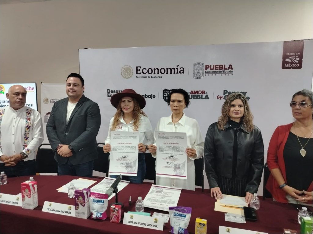 Convenio federal en Puebla otorgará leche subsidiada a más de 500 familias de trabajadores públicos