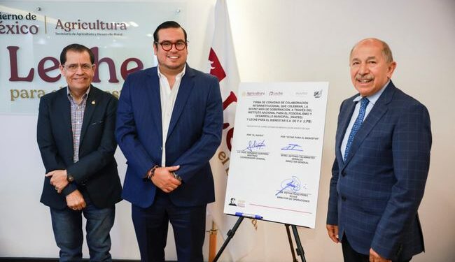 Leche para el Bienestar e INAFED consolidan alianza para llevar leche a costo preferencial a todos los municipios del país
