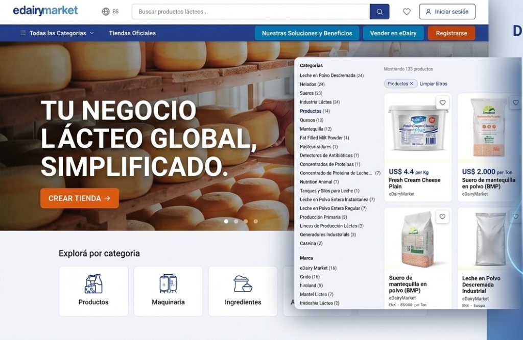 eDairy Market renueva su infraestructura tecnológica para acompañar el crecimiento global del comercio lácteo